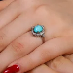 انگشتر فیروزه شجری زنانه کد 16147