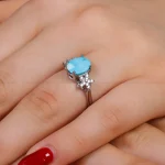 انگشتر فیروزه شجری زنانه کد 16149