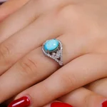 انگشتر فیروزه شجری زنانه کد 16151