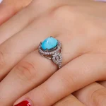 انگشتر فیروزه شجری زنانه کد 16157