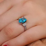 انگشتر فیروزه شجری زنانه کد 16159