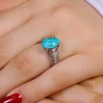 انگشتر فیروزه شجری زنانه کد 16170