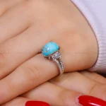 انگشتر فیروزه شجری زنانه کد 16173