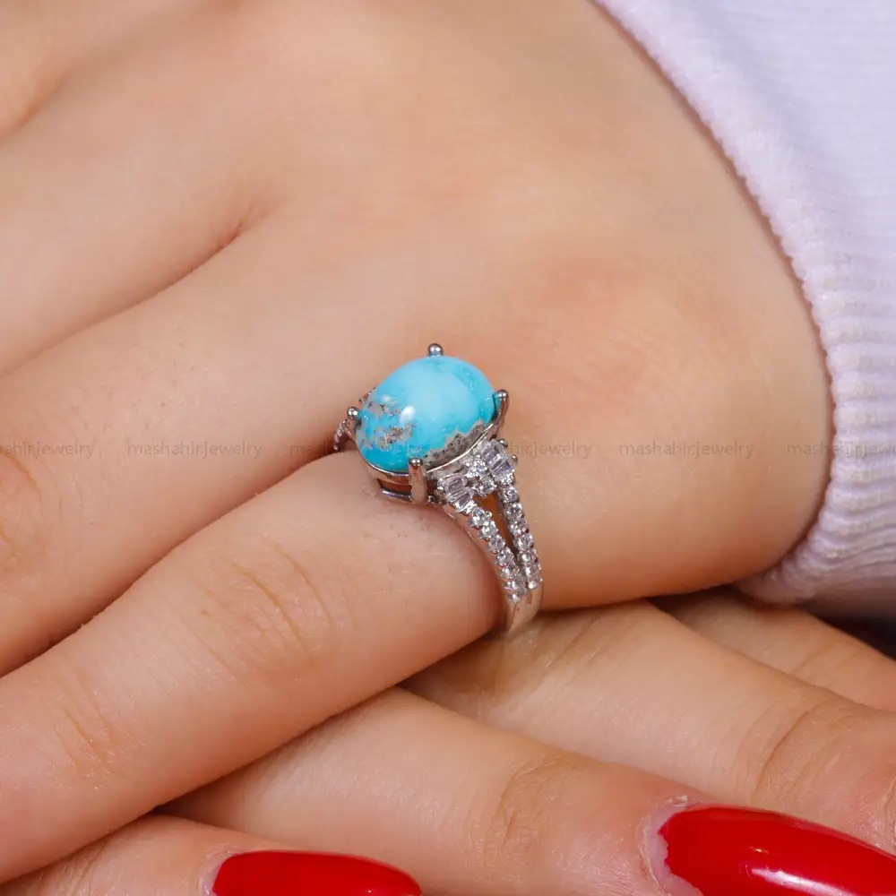 انگشتر فیروزه شجری زنانه کد 16173