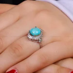 انگشتر فیروزه شجری زنانه کد 16175