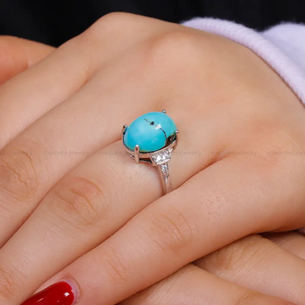 انگشتر فیروزه شجری زنانه کد 16176