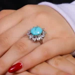 انگشتر فیروزه شجری زنانه کد 16178