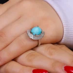 انگشتر فیروزه شجری زنانه کد 16180