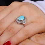 انگشتر فیروزه شجری زنانه کد 16182