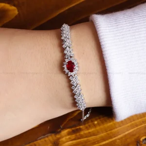 دستبند یاقوت سرخ سنتاتیک زنانه کد 16196