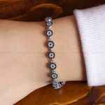دستبند نقره زنانه کد 16200