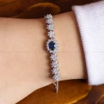 دستبند یاقوت کبود سنتاتیک زنانه کد 16201