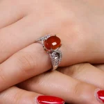 انگشتر عقیق زنانه کد 16244