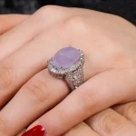 انگشتر عقیق سوسنی زنانه کد 16248