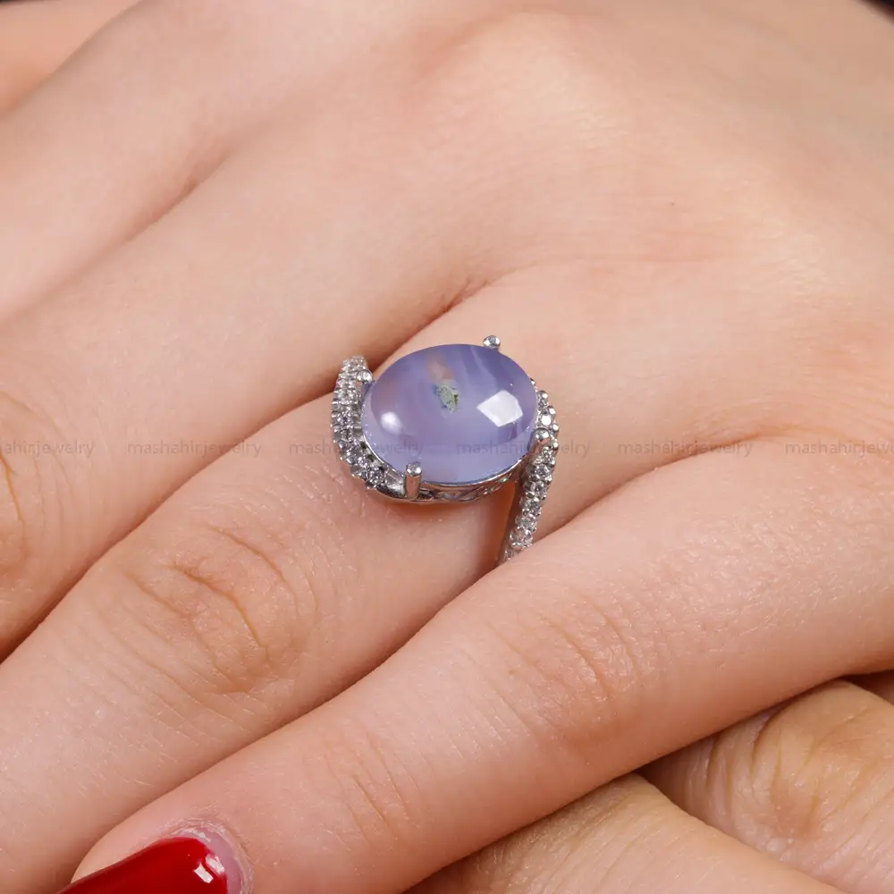 انگشتر عقیق سوسنی زنانه کد 16251