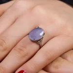 انگشتر عقیق سوسنی زنانه کد 16254