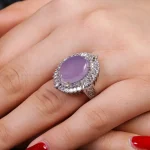 انگشتر عقیق سوسنی زنانه کد 16255