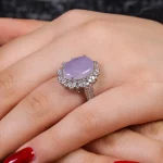 انگشتر عقیق سوسنی زنانه کد 16257