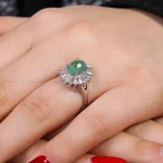 انگشتر زمرد زنانه کد 16270