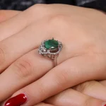 انگشتر زمرد زنانه کد 16275