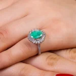 انگشتر زمرد زنانه کد 16277
