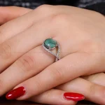 انگشتر زمرد زنانه کد 16278