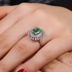 انگشتر زمرد زنانه کد 16281