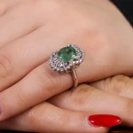 انگشتر زمرد زنانه کد 16283