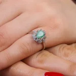 انگشتر زمرد زنانه کد 16286