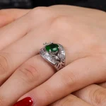 انگشتر زمرد سنتاتیک زنانه کد 16289