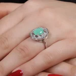 انگشتر زمرد سنتاتیک زنانه کد 16291