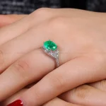 انگشتر زمرد سنتاتیک زنانه کد 16294