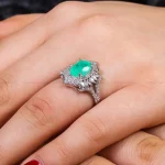 انگشتر زمرد سنتاتیک زنانه کد 16295