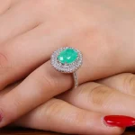 انگشتر زمرد سنتاتیک زنانه کد 16296