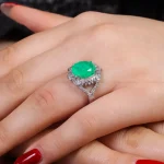 انگشتر زمرد سنتاتیک زنانه کد 16297