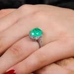 انگشتر زمرد سنتاتیک زنانه کد 16300