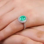 انگشتر زمرد سنتاتیک زنانه کد 16301