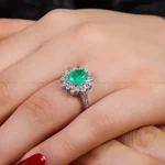 انگشتر زمرد سنتاتیک زنانه کد 16303