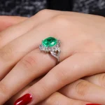 انگشتر زمرد سنتاتیک زنانه کد 16306