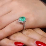 انگشتر زمرد سنتاتیک زنانه کد 16307