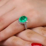 انگشتر زمرد سنتاتیک زنانه کد 16308