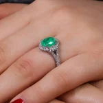 انگشتر زمرد سنتاتیک زنانه کد 16309