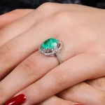 انگشتر زمرد سنتاتیک زنانه کد 16310