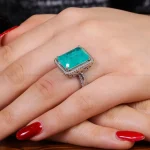 انگشتر زمرد سنتاتیک زنانه کد 16311