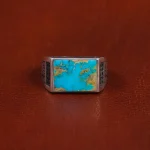 انگشتر فیروزه شجری مردانه کد 16328