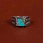 انگشتر فیروزه شجری مردانه کد 16336