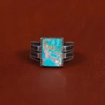 انگشتر فیروزه شجری مردانه کد 16347