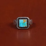 انگشتر فیروزه شجری مردانه کد 16357