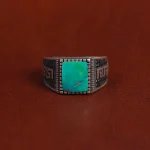 انگشتر فیروزه شجری مردانه کد 16376