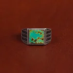 انگشتر فیروزه شجری مردانه کد 16377